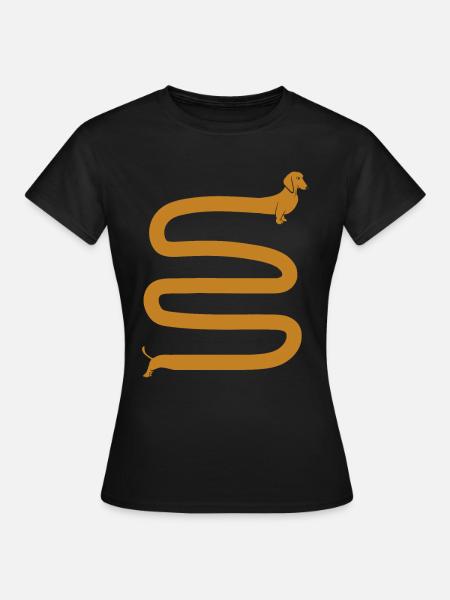 Long Dachshund Dog Breed Wiener Sausage Dog - Frauen T-Shirt - Schwarz