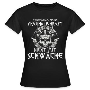 Valhalla kindness weakness - Women's T-Shirt - black - Front - AI Model Female 172 dark (172cm)