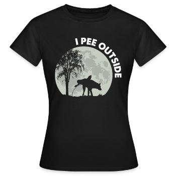 Je fais dehors chien - T-shirt Femme - noir - Devant - AI Model Female 172 dark (172cm)