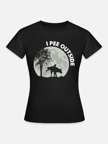 I Pee Outside Dog - Frauen T-Shirt - Schwarz