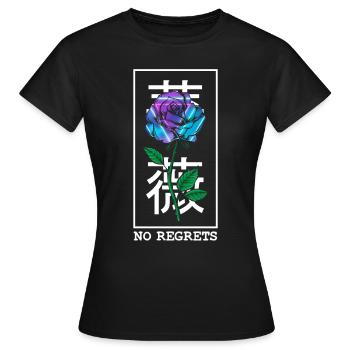 Pas de regrets Rose - T-shirt Femme - noir - Devant - AI Model Female 172 dark (172cm)
