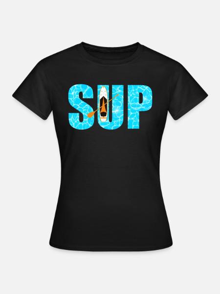 SUP Paddleboarding - Frauen T-Shirt - Schwarz