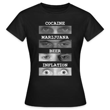 Inflation Shock Stunned Inflation - Women's T-Shirt - black - Front - AI Model Female 172 dark (172cm)