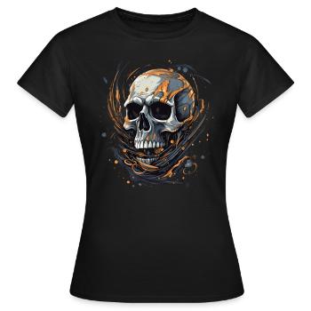 Déguisement de squelette d’Halloween - T-shirt Femme - noir - Devant - AI Model Female 172 dark (172cm)