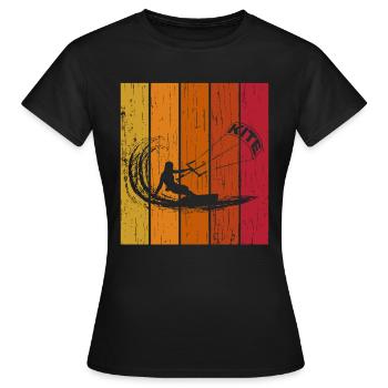 Retro Kite Surfer - Women's T-Shirt - black - Front - AI Model Female 172 dark (172cm)