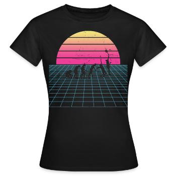 Paddle Court Men's Paddle Racket Paddle - Women's T-Shirt - black - Front - AI Model Female 172 dark (172cm)