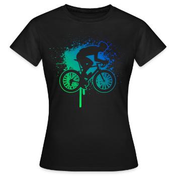 Vélo de route Vélo de route Vélo de route Vélo de route - T-shirt Femme - noir - Devant - AI Model Female 172 dark (172cm)