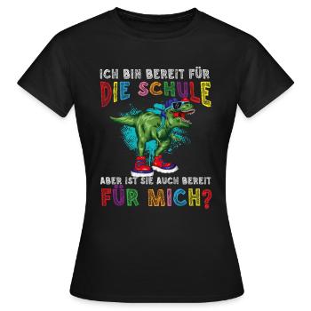 Je suis prêt pour ça, elle est prête pour moi - T-shirt Femme - noir - Devant - AI Model Female 172 dark (172cm)
