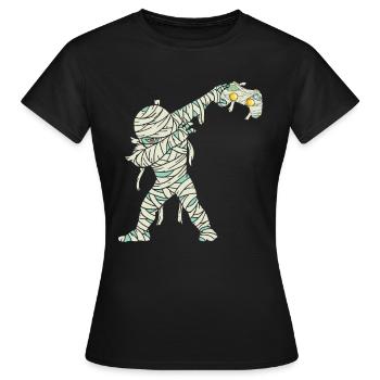 Halloween Dabbing Mummy Gamer - Frauen T-Shirt - Schwarz - Vorne - AI Model Female 172 dark (172cm)