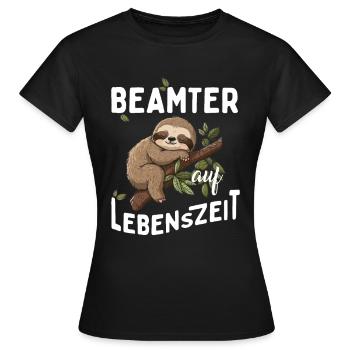 Fonctionnaire à vie Fonctionnaire 4 Vie - T-shirt Femme - noir - Devant - AI Model Female 172 dark (172cm)