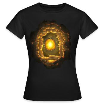 Feuriger Tempel - Frauen T-Shirt - Schwarz - Vorne - AI Model Female 172 dark (172cm)