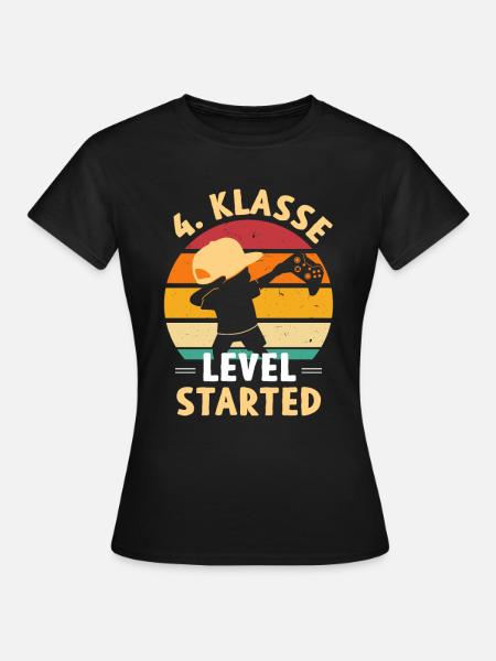 4.Klasse Level Started - Frauen T-Shirt - Schwarz