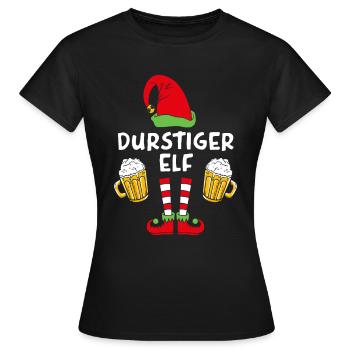 Durstiger Elf - Frauen T-Shirt - Schwarz - Vorne - AI Model Female 172 dark (172cm)