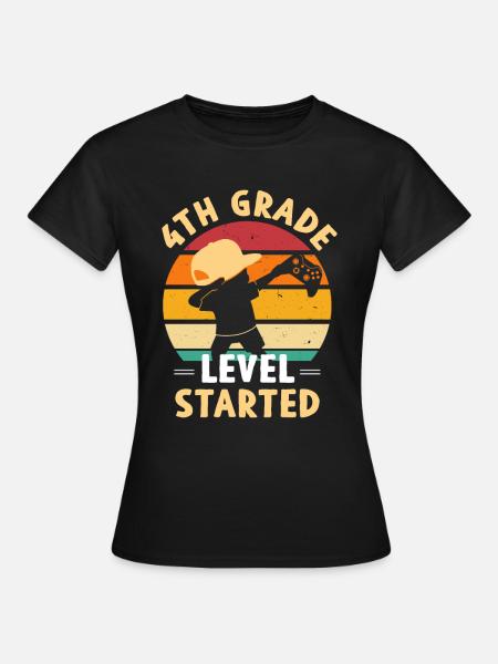 4.Klasse Level Started Schulstart - Frauen T-Shirt - Schwarz