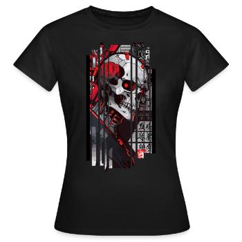 Cyborg crane kanji - T-shirt Femme - noir - Devant - AI Model Female 172 dark (172cm)