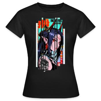 Cyborg Oni kanji - T-shirt Femme - noir - Devant - AI Model Female 172 dark (172cm)