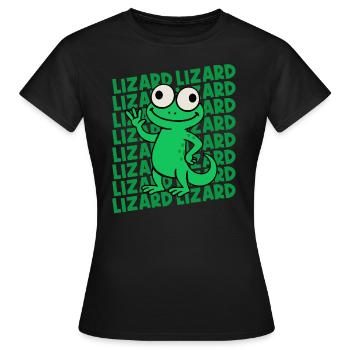 Lizard Meme - Women's T-Shirt - black - Front - AI Model Female 172 dark (172cm)