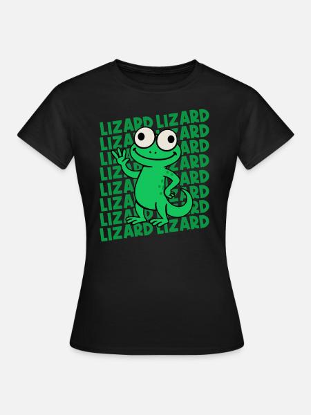 Lizard Meme - Frauen T-Shirt - Schwarz