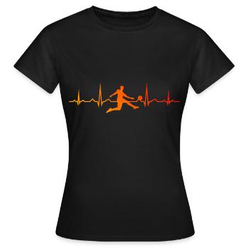 Fussballspielen Herren Fussballspieler Fussball - Frauen T-Shirt - Schwarz - Vorne - AI Model Female 172 dark (172cm)