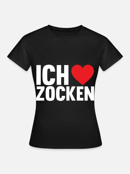 Zocker Zocken Gamer - Frauen T-Shirt - Schwarz