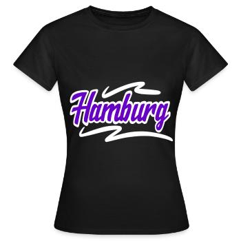 Hambourg - T-shirt Femme - noir - Devant - AI Model Female 172 dark (172cm)