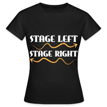 Acteur théâtre actrice scène comédie musicale - T-shirt Femme - noir - Devant - AI Model Female 172 dark (172cm)