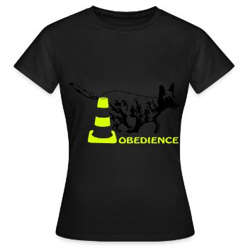 Obedience Herder umrundet Pylon - Frauen T-Shirt - Schwarz - Vorne - AI Model Female 172 dark (172cm)