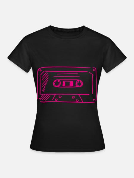Kassette Retro - Frauen T-Shirt - Schwarz