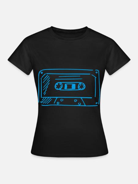 Kassette - Frauen T-Shirt - Schwarz