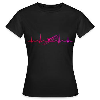 Trombone Brass Instrument Brass Band - T-shirt Femme - noir - Devant - AI Model Female 172 dark (172cm)