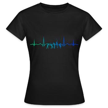 Tennis Tennisspieler Damen Herren Tennis spielen - Frauen T-Shirt - Schwarz - Vorne - AI Model Female 172 dark (172cm)