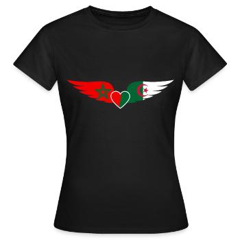 T-shirt Morocco Algeria - Women's T-Shirt - black - Front - AI Model Female 172 dark (172cm)