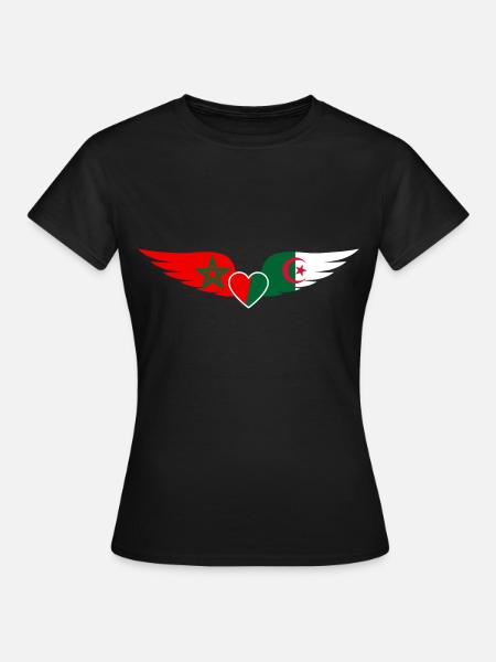 T-shirt Maroc Algérie - T-shirt Femme - noir