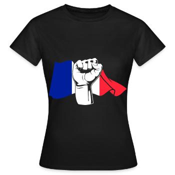 Faust Franzose Frankreich - Frauen T-Shirt - Schwarz - Vorne - AI Model Female 172 dark (172cm)