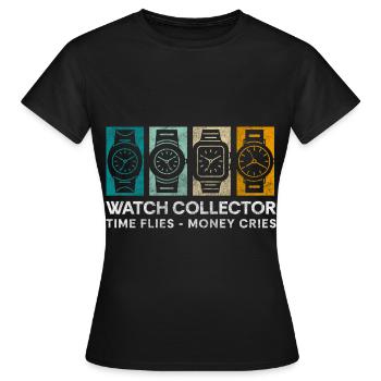 Wristwatch Lifestyle Valuable Investment - Women's T-Shirt - black - Front - AI Model Female 172 dark (172cm)