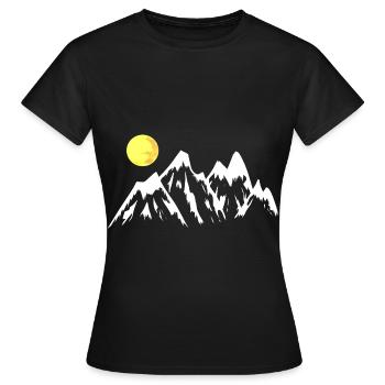 Mountain Mountains Mountains Nature Alps Peaks Alm Swiss - Women's T-Shirt - black - Front - AI Model Female 172 dark (172cm)
