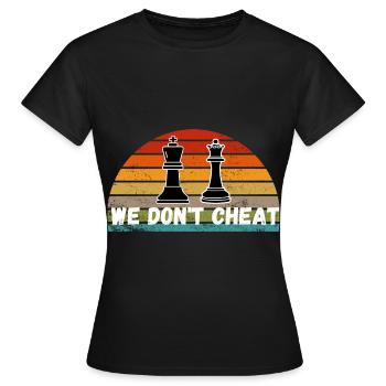 Schach Trend Chess Cheating Cheat Queens Gambit - Women's T-Shirt - black - Front - AI Model Female 172 dark (172cm)