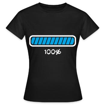 Charging Bar Charging Status - Women's T-Shirt - black - Front - AI Model Female 172 dark (172cm)