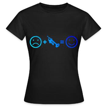 Trumpet Trumpet Trumpet Player Trumpeter - Women's T-Shirt - black - Front - AI Model Female 172 dark (172cm)