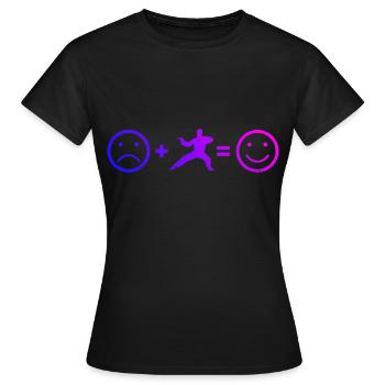 Wushu Kung Fu Herren Kungfu Damen Kampfsport - Frauen T-Shirt - Schwarz - Vorne - AI Model Female 172 dark (172cm)