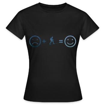 Ski Tour Women Ski Touring Ski Mountaineering - Women's T-Shirt - black - Front - AI Model Female 172 dark (172cm)