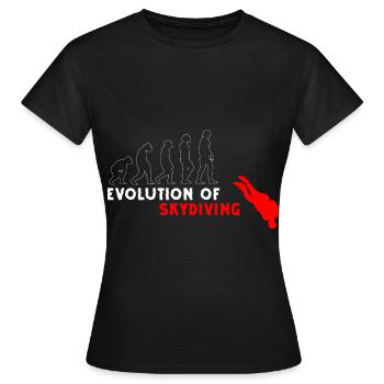 Parachute, Adrénaline, Chute libre, Parapente - T-shirt Femme - noir - Devant - AI Model Female 172 dark (172cm)
