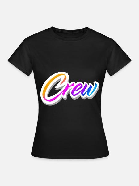 Crew Bunt - Frauen T-Shirt - Schwarz