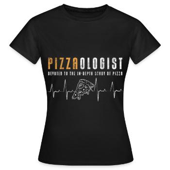 Pizza Hunger Four à pierre Pizza - T-shirt Femme - noir - Devant - AI Model Female 172 dark (172cm)