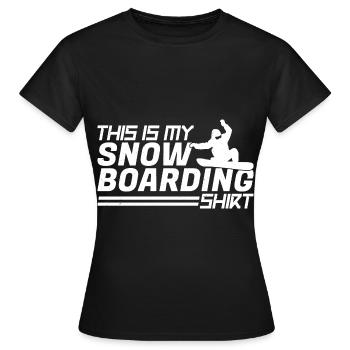 Snowboarding Snowboarder Snowboarden Snowboard - Women's T-Shirt - black - Front - AI Model Female 172 dark (172cm)