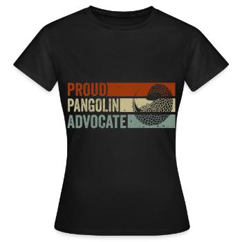 Proud pangolin advocate, - Women's T-Shirt - black - Front - AI Model Female 172 dark (172cm)