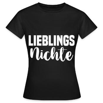 Nichte - Frauen T-Shirt - Schwarz - Vorne - AI Model Female 172 dark (172cm)