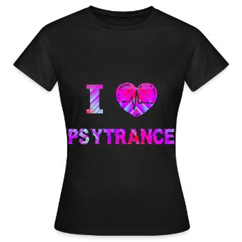 Psytrance Goa Trance - Frauen T-Shirt - Schwarz - Vorne - AI Model Female 172 dark (172cm)