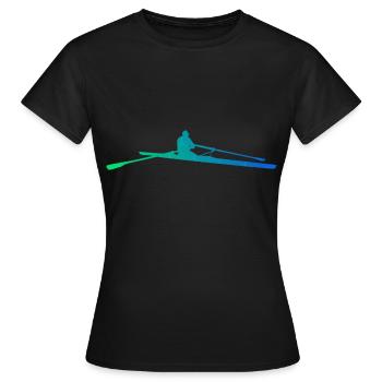 Damen Rowing Ruderer Rudern Herren - Frauen T-Shirt - Schwarz - Vorne - AI Model Female 172 dark (172cm)