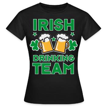 46 Irish Drinking Team Try to keep up - Frauen T-Shirt - Schwarz - Vorne - AI Model Female 172 dark (172cm)